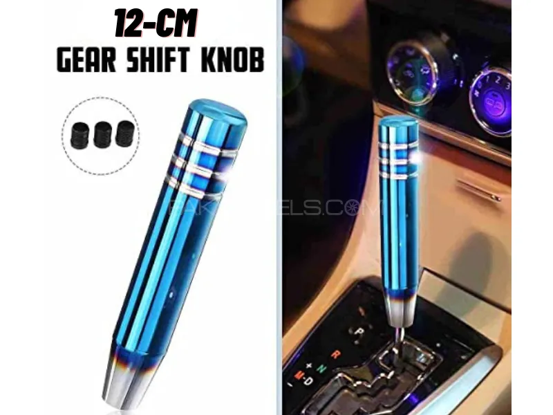 Universal 12cm Multi Color Gear Shift Knob Shifter Lever Head Burnt Blue Style Aluminum Image-1