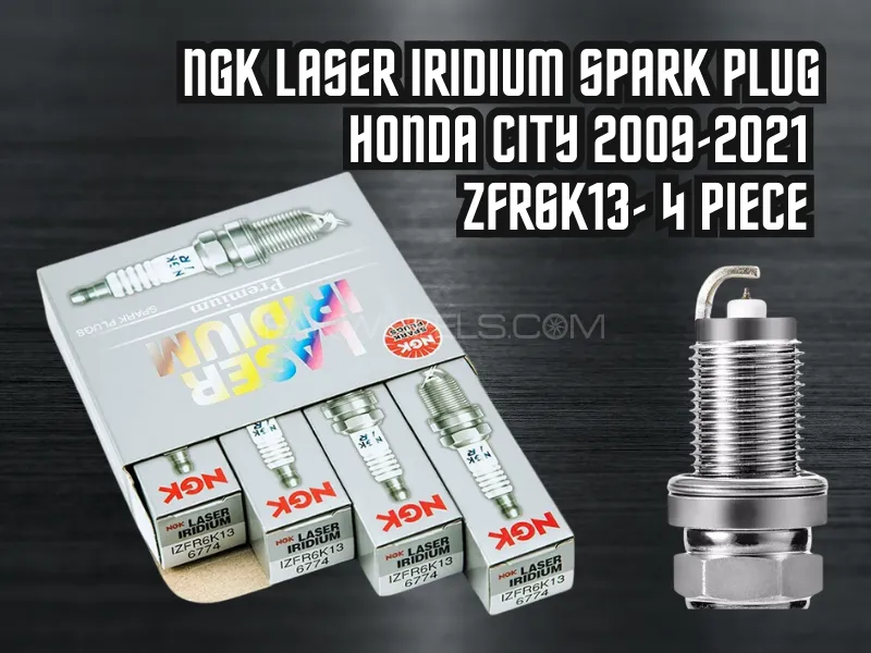 NGK Laser Iridium Spark Plug Honda City 2009-2021| IZFR6K13- 4 Piece  Image-1