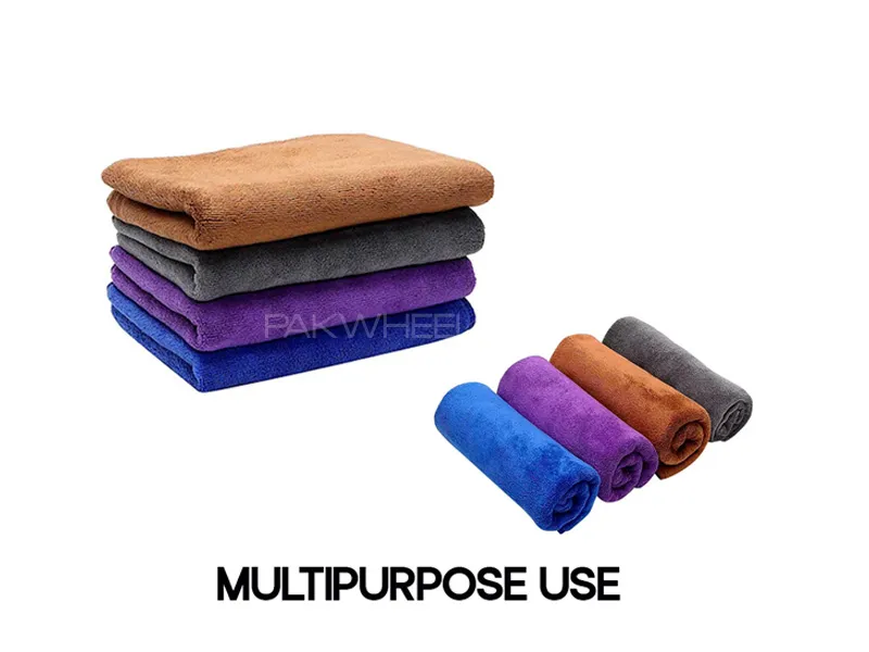 Car Microfiber Cleaning Cloth Multi Color (440GSM) - Multipurpose Use - Kitchen, Car, Office, Home Image-1