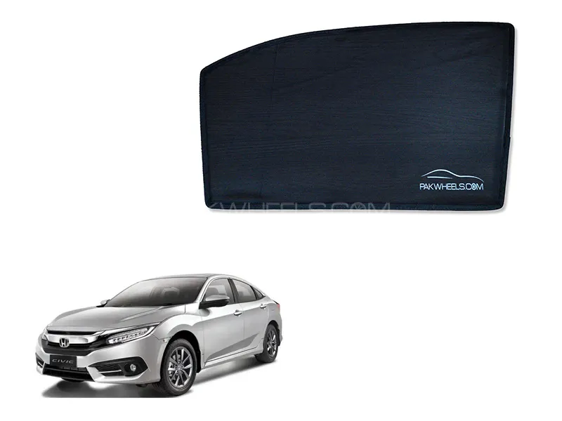 PakWheels Side Shade For Honda Civic X 2017-2023 4 Pcs Image-1