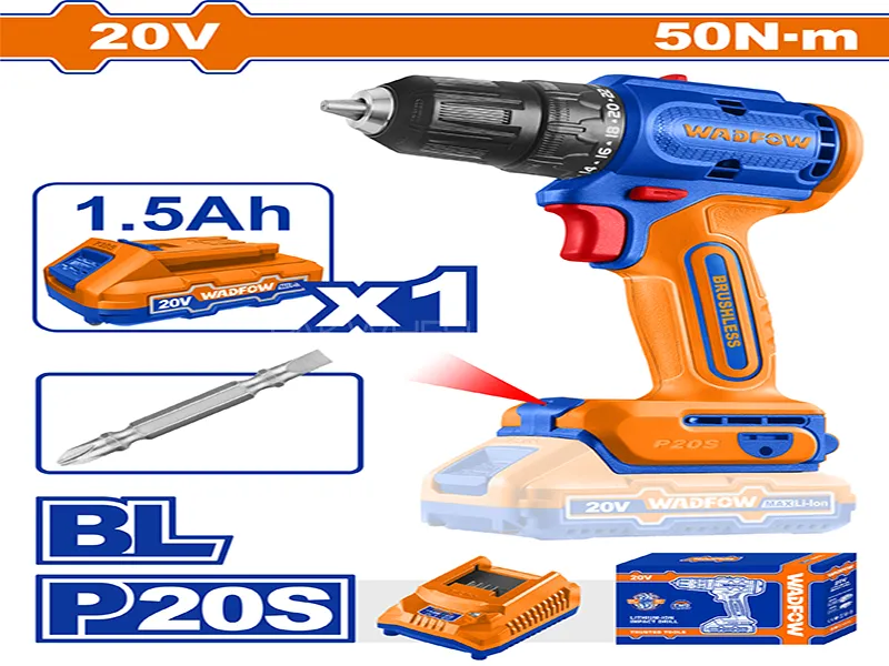 WADFOW Brushless Cordless Drill Model WCDP5521 Image-1