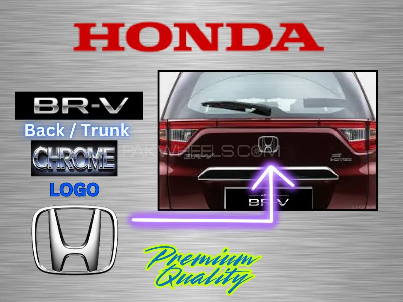 Honda BR-V Front Rear Chrome Plated Logo  Image-1