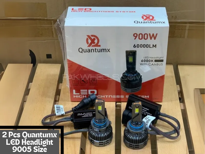 2 Pcs Quantumx LED Headlight 60000 Luminous 6000K 9005 Head lamp 900W | 9005 Size Image-1