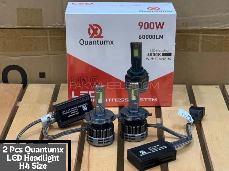 2 Pcs Quantumx LED Headlight 60000 Luminous 6000K H4 Head lamp 900W