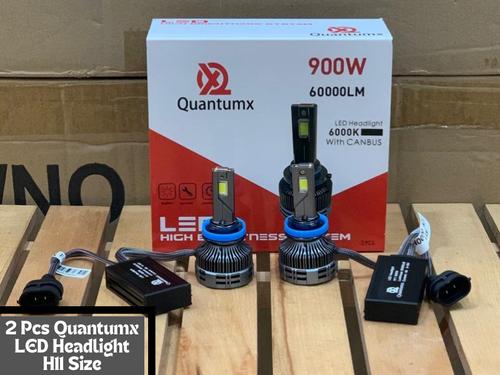 2 Pcs Quantumx LED Headlight 60000 Luminous 6000K H11 Head lamp 900W 2 Pcs Quantumx LED Headlight 60000 Luminous 6000K H11 Head lamp 900W