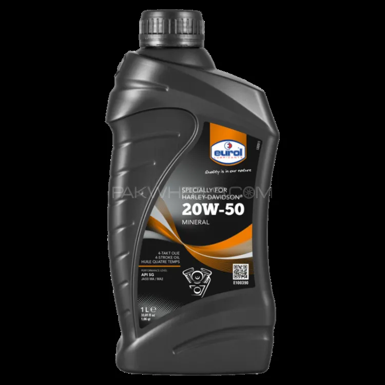 Eurol Harley Davidson imported oil 20W50 API-SG Mineral 1 Liter Image-1