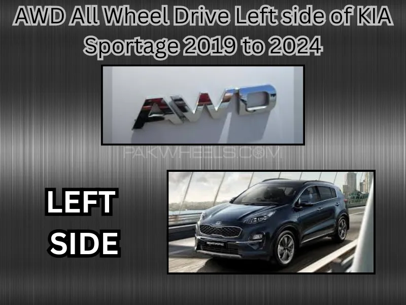Logo Emblem AWD All Wheel Drive Left side of KIA Sportage 2019 to 2025 Image-1