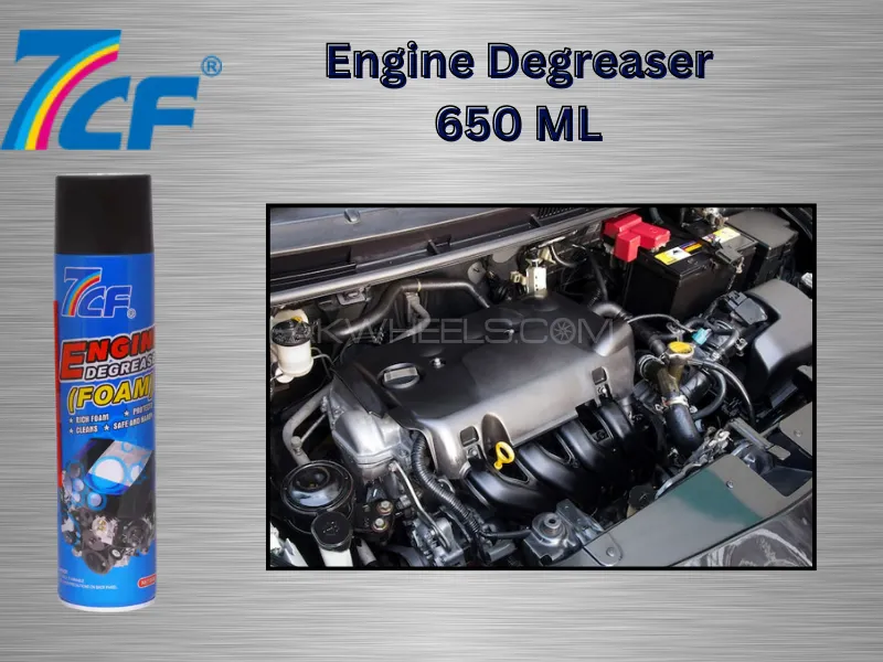7 CF Engine Degreaser Foam 650 ML with Microfiber Cloth Image-1
