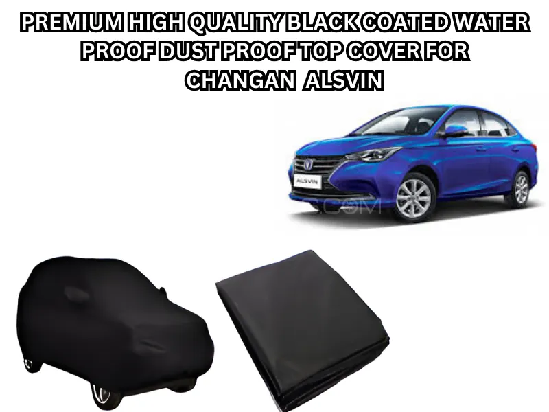 Premium High-Quality Black Coated Waterproof & Dustproof Top Cover for Changan  Alsvin Image-1