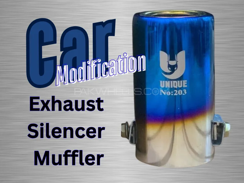 Silencer Pipe Exhaust Silencer Muffler Tip [Medium] Image-1