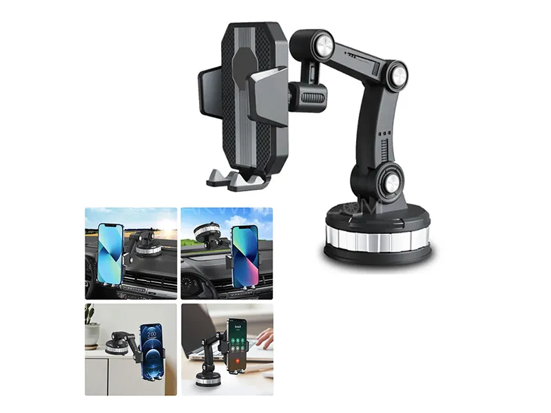 Universal Car Long Arm Mobile Holder Suction Cup Mobile Holder For Dashboard & Windscreen - CZ64339 Image-1