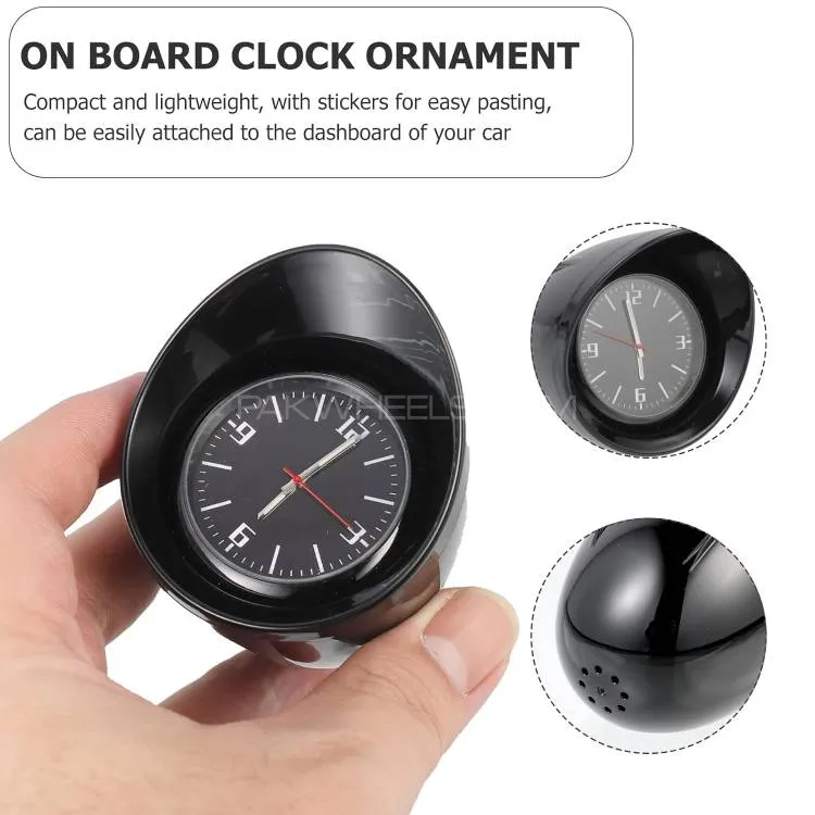 Universal Car Dashboard Analog Clock With Luminous Function In Premium Quality 1 Pc Image-1
