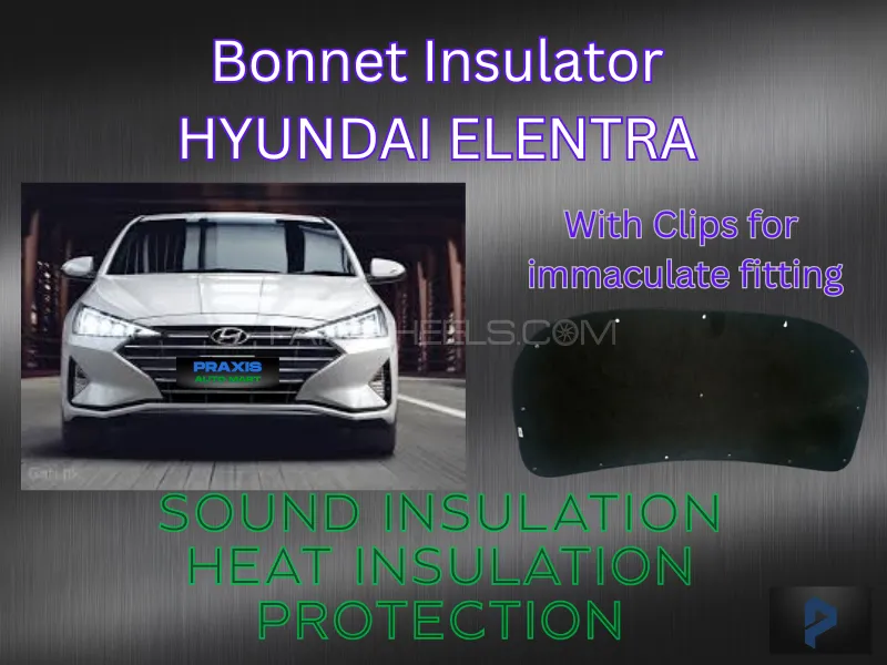 Bonnet Insulator with Clips for Hyundai Elantra Image-1