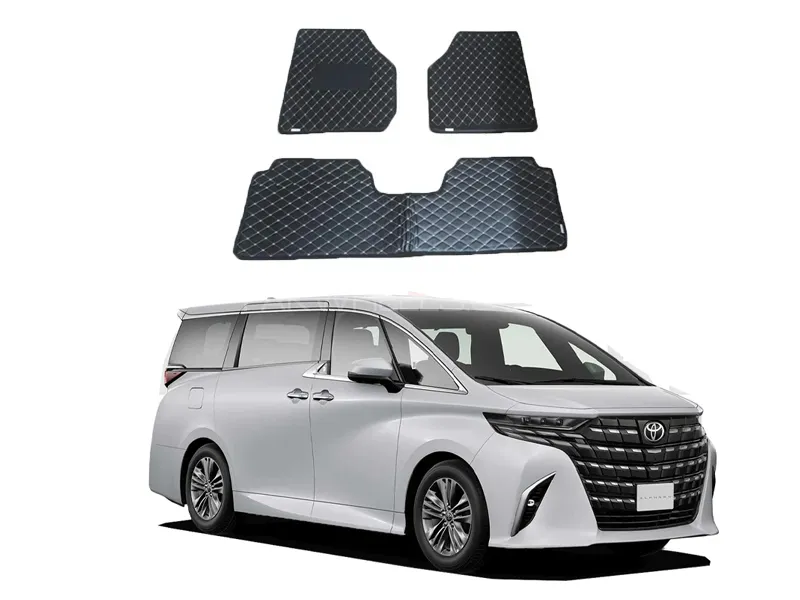 Toyota Alphard 7D Floor Mats (Flat Style) 15PCS - Model 2015-2025 Image-1