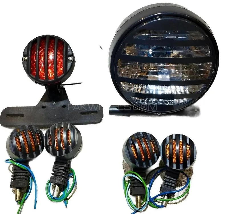 cafe racer head light, back light and indicators Image-1