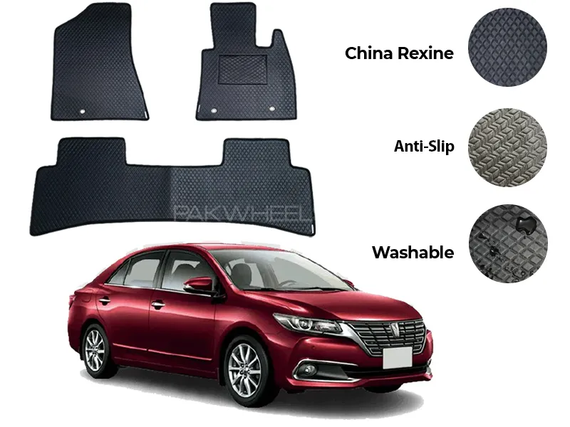 Toyota Premio China Rexine Floor Mat 3PCS - Model 2007-2018 Image-1