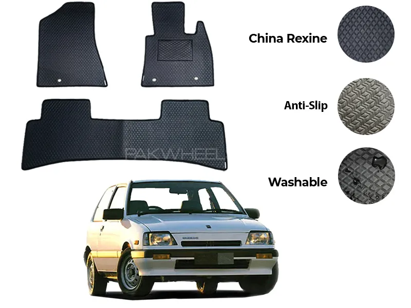 Suzuki Khyber China Rexine Floor Mat 3PCS - Model 1990-1999 Image-1