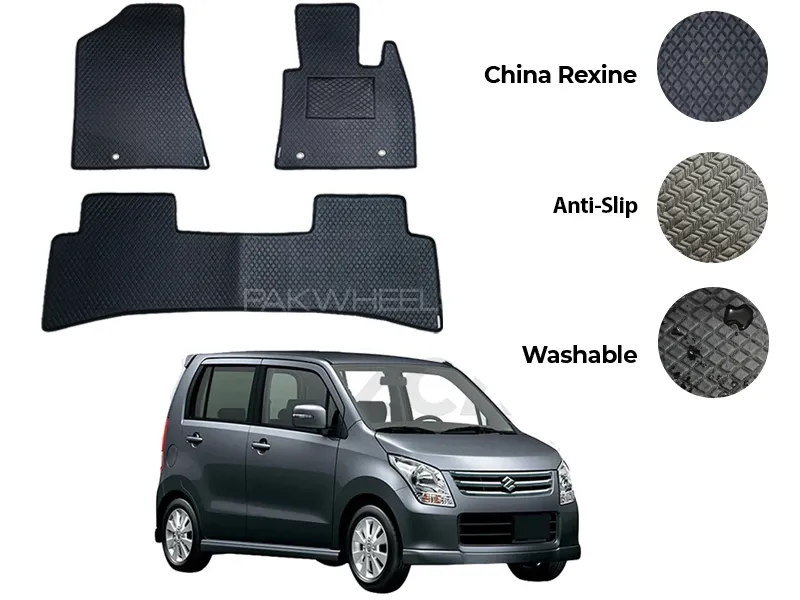 Suzuki Wagon R China Rexine Floor Mat 3PCS - Model 2008-2013 Image-1
