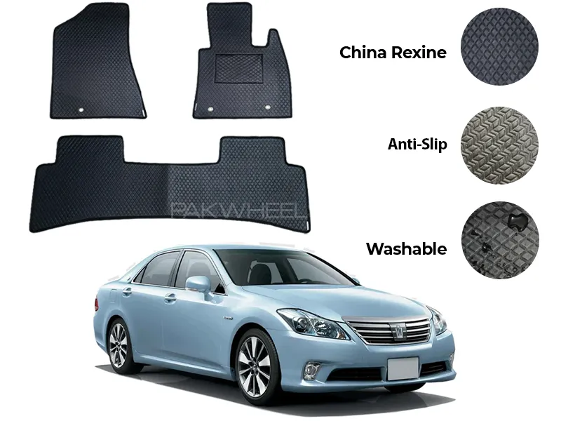 Toyota Crown China Rexine Floor Mat 3PCS - Model 2008-2012 Image-1