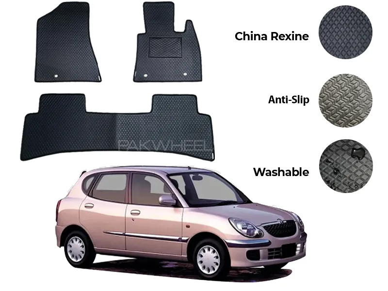 Toyota Duet China Rexine Floor Mat 3PCS - Model 1998-2004 Image-1