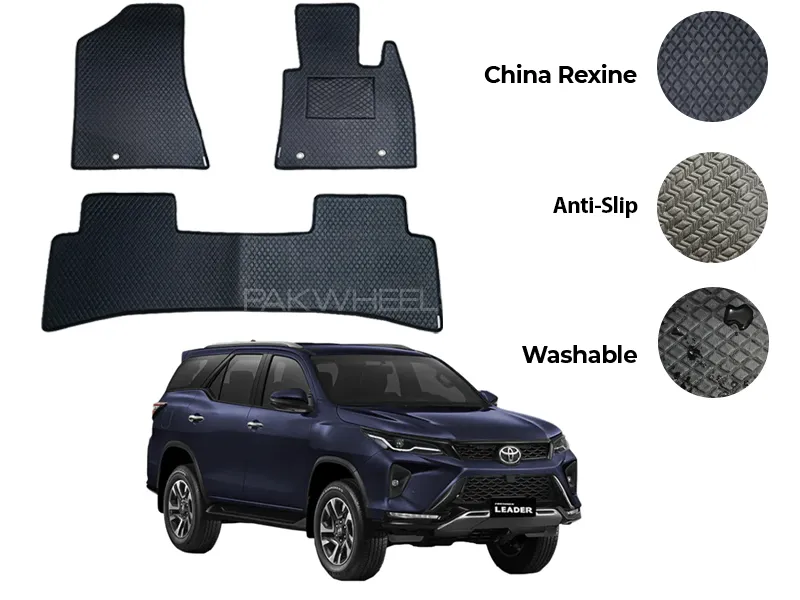 Toyota Fortuner China Rexine Floor Mat 4PCS - Model 2017-2025 Image-1