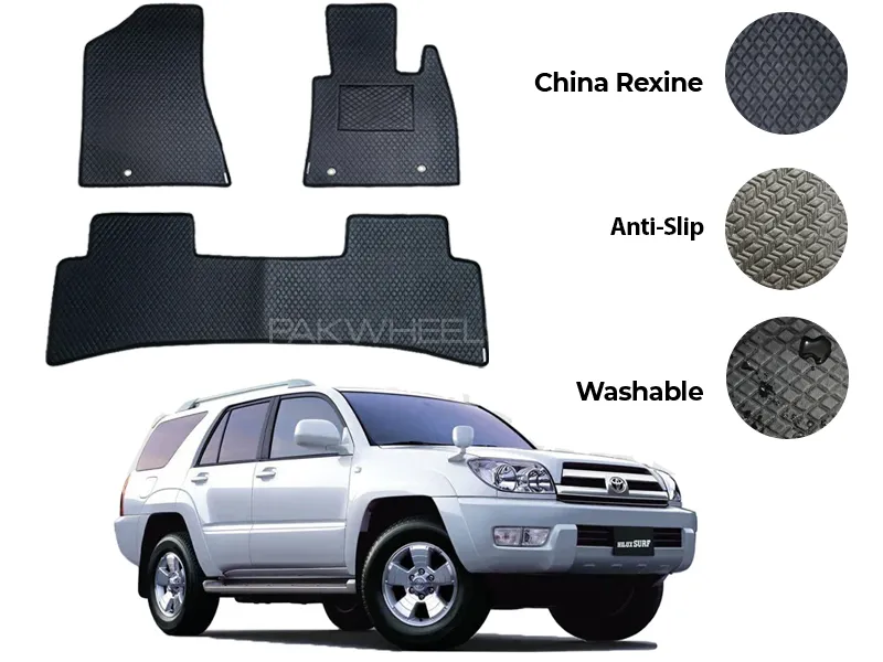 Toyota Hilux Surf China Rexine Floor Mat 3PCS - Model 2002-2009 Image-1
