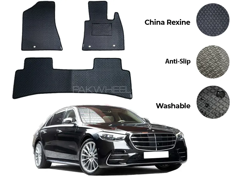 Mercedes S580e China Rexine Floor Mat 3PCS - Model 2022-2025 Image-1