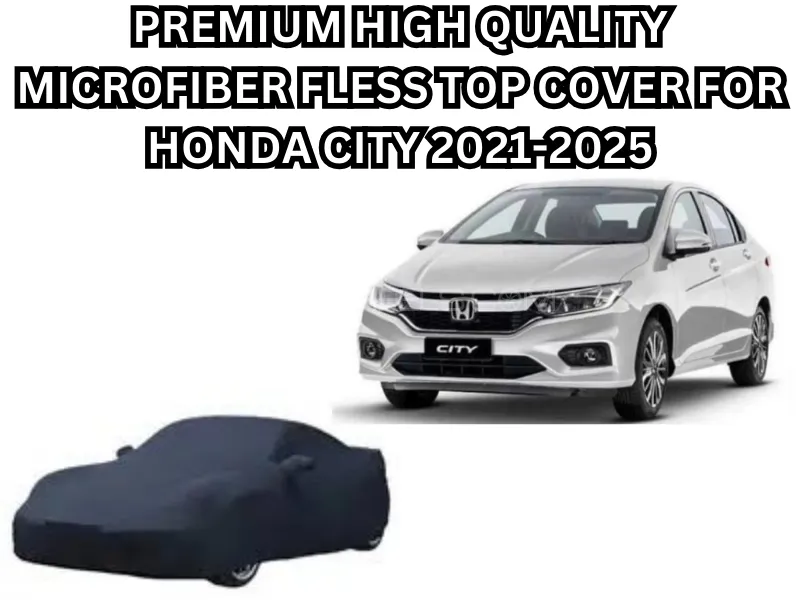 Premium High-Quality Microfiber Fleece Top Cover for Honda City 2021–2025 – Black Image-1