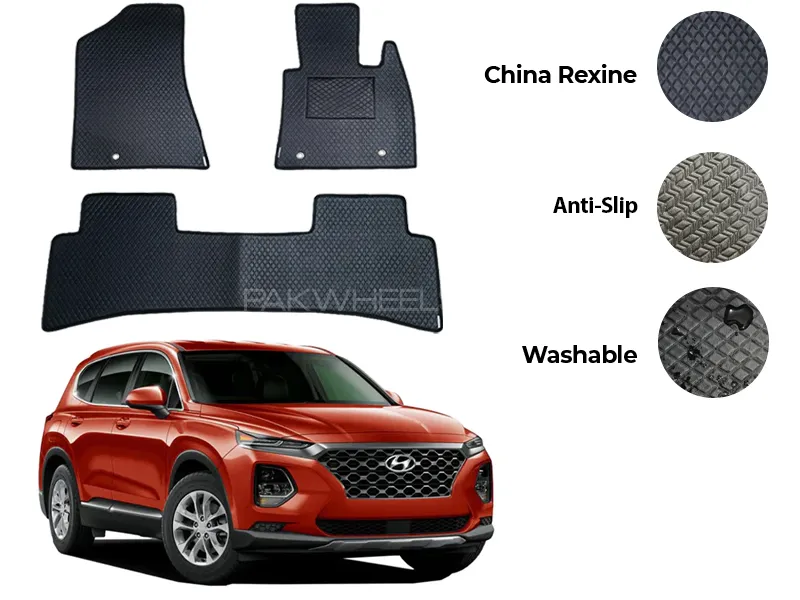 Hyundai Santa Fe China Rexine Floor Mat 5PCS - Model 2019-2025 Image-1