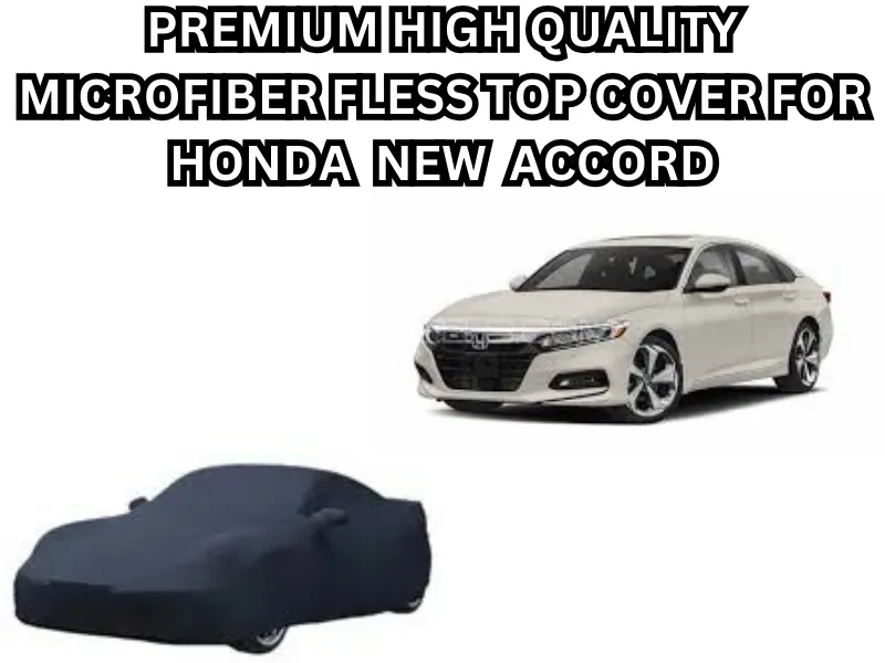 Premium High-Quality Microfiber Fleece Top Cover for Honda Accord (2018–2025) – Black Image-1