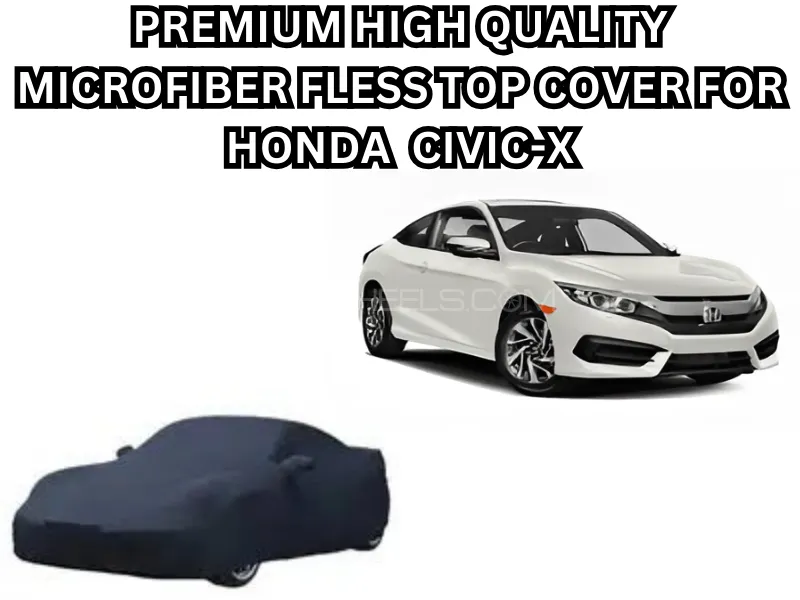 Premium High-Quality Microfiber Fleece Top Cover for Honda Civic X (2016–2021) – Black Image-1