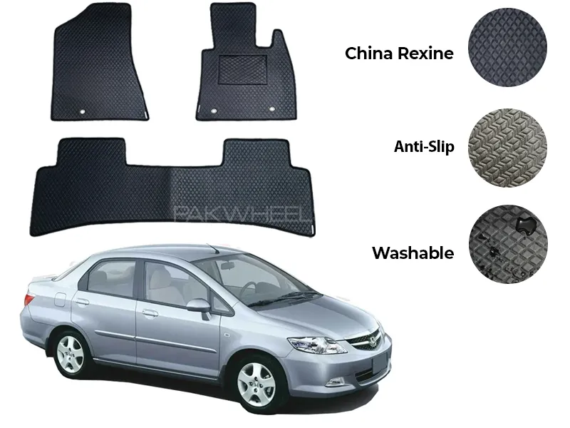 Honda City China Rexine Floor Mat 3PCS - Model 2003-2008