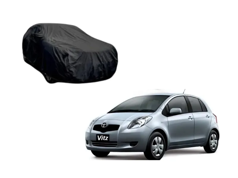 Toyota Vitz 2009-2014 Black Coat Parachute Top Cover   Image-1