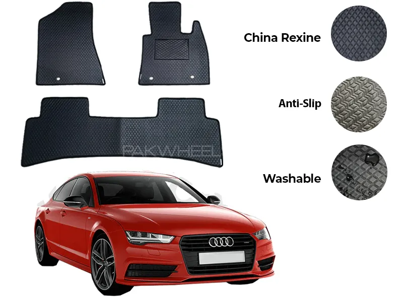 Audi A7 China Rexine Floor Mat 3PCS - Model 2010-2018 Image-1