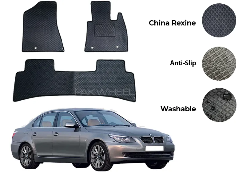 BMW 520/530 China Rexine Floor Mat 3PCS - Model 2003-2010 Image-1