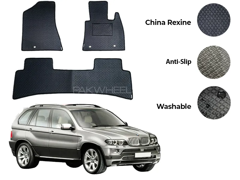 BMW X5 Series China Rexine Floor Mat 3PCS - Model 1999-2006 Image-1