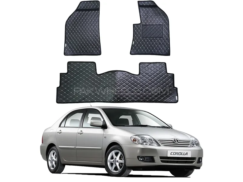 Toyota Corolla 7D Floor Mat ( Flat Style ) - Model 2003-2008 | Fully Customized 7D Floor Mat Image-1