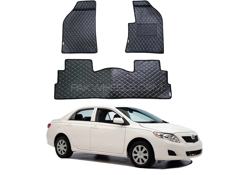 Toyota Corolla 7D Floor Mat ( Flat Style ) - Model 2009-2013 | Fully Customized 7D Floor Mat Image-1