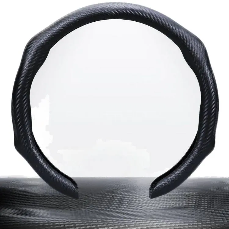 5D Matte Carbon Fiber Car Steering Wheel Cover - Carbon Black/Red 5D Matte Carbon Fiber Car Steering Wheel Cover - Carbon Black/Red Image-8