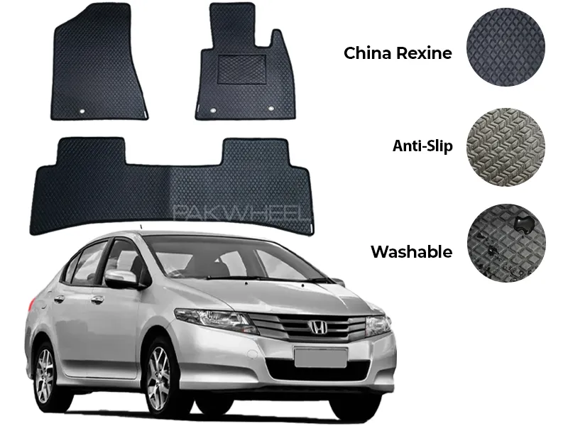 Honda City China Rexine Floor Mat 3PCS - Model 2009-2021 Image-1