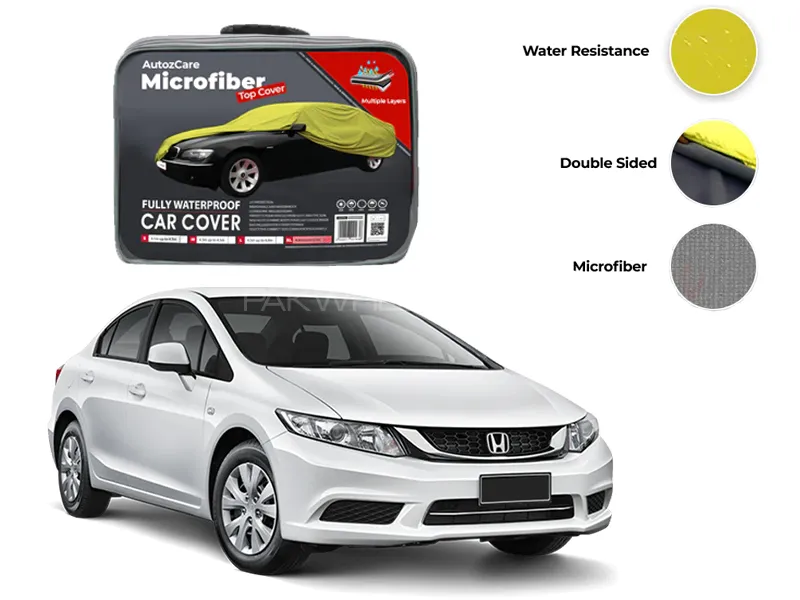 Honda Civic Microfiber Car Top Cover - Model 2013-2016 Image-1