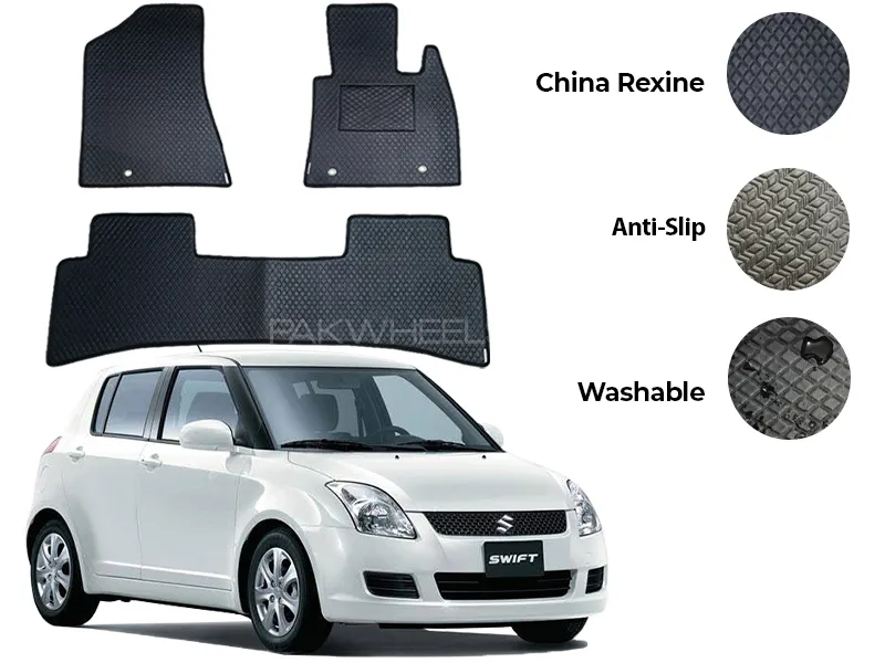 Suzuki Swift China Rexine Floor Mat 3PCS - Model 2010-2021 Image-1