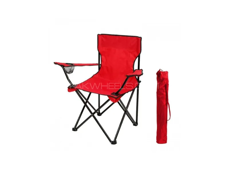 Zingfix Foldable Travel Chair – Portable & Lightweight (Red Color) Image-1