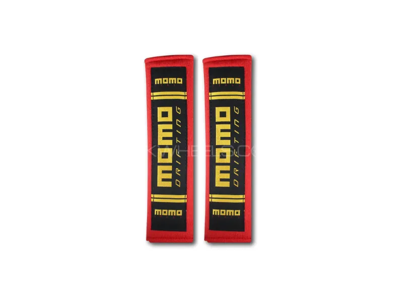 Universal MOMO Drifting Seat Belt Pad (Red-Black) Image-1