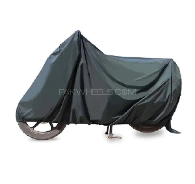 Durable Weather Resistant Motorcycle Cover - 1 Pc Black PVC Image-1