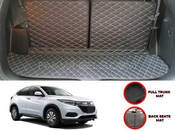 Honda Vezel Custom Car Complete 7D Cabine Mat | Complete 7d Trunk Room Mat- Model 2013-2020 Image-1