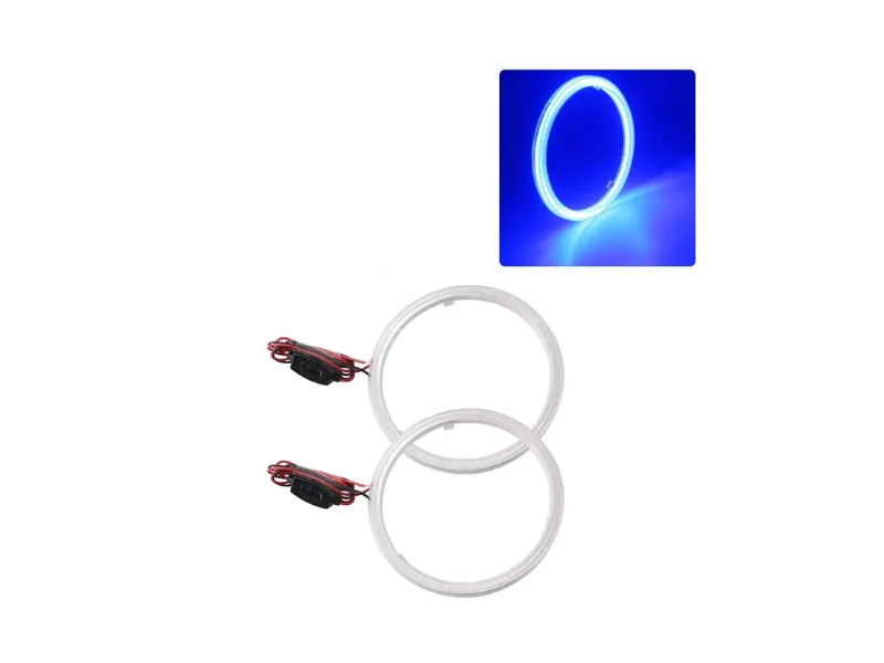 100MM Color LED Angel Eyes Halo Rings | 12V Headlight DRL Accent Lights (2PCS) Image-1