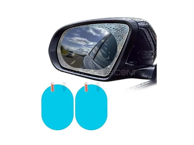 Rainproof & Anti-Fog Side Mirror Flim for Car | Clear Rear View in All Weather Image-1