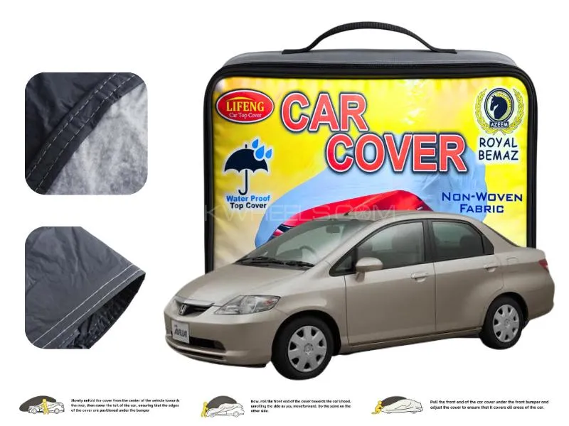 Honda City 2004 Double Coat PVC With Cotton Car Cover Image-1