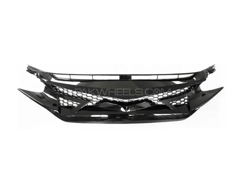 Honda Civic X Front Grill Batman Style Black Model 2016-2021 Image-1